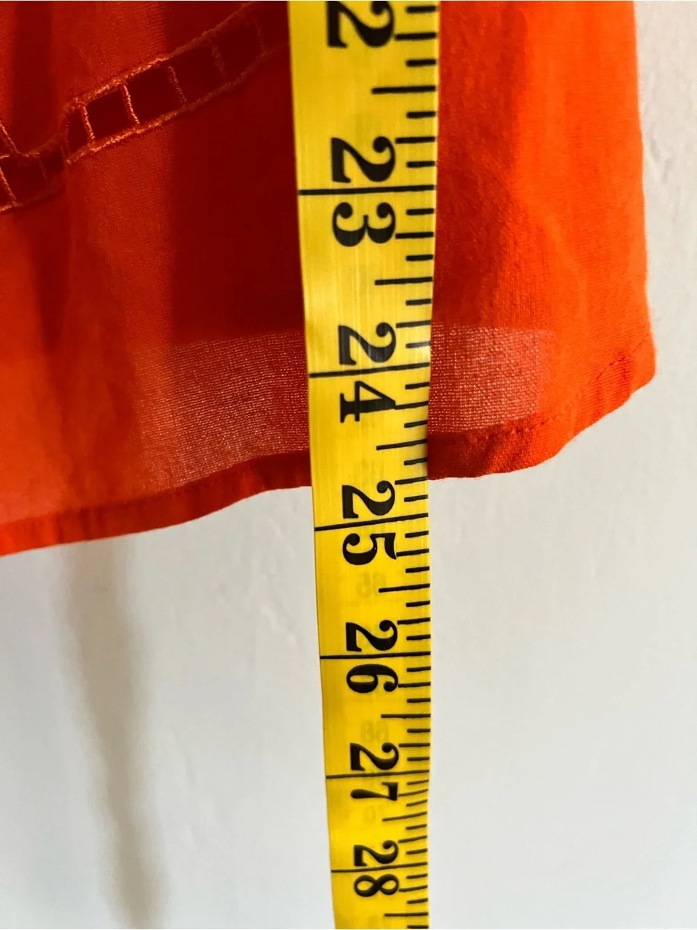 Trina Turk Orange Resort Blouse V Neck Tie Peasant Blouse Sx X-Large